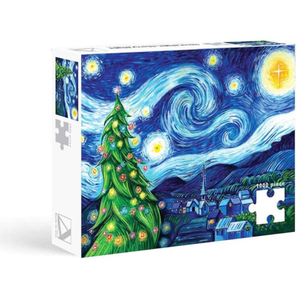 Silent Night, Starry Night 1000-piece jigsaw puzzle inspired by Van Gogh